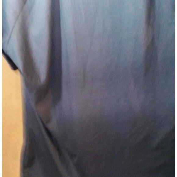 "Chic" CBR Ladys Xlarge Embossed "Boss"Top Cold Shoulder Blue-White Cut-out - Picture 6 of 9